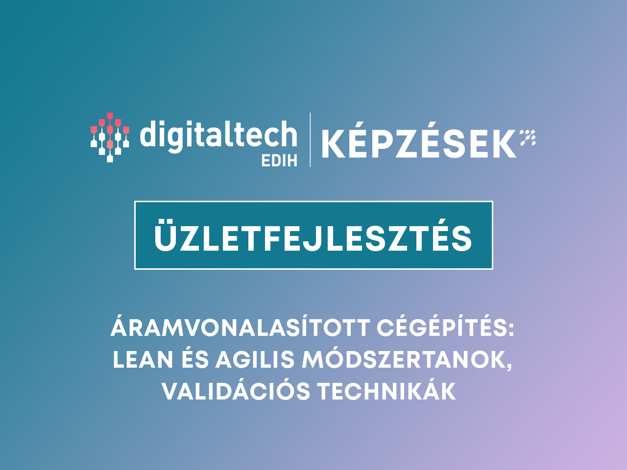 uzletfejlesztes lean agile modszertanok validacios technikak digitaltech edih